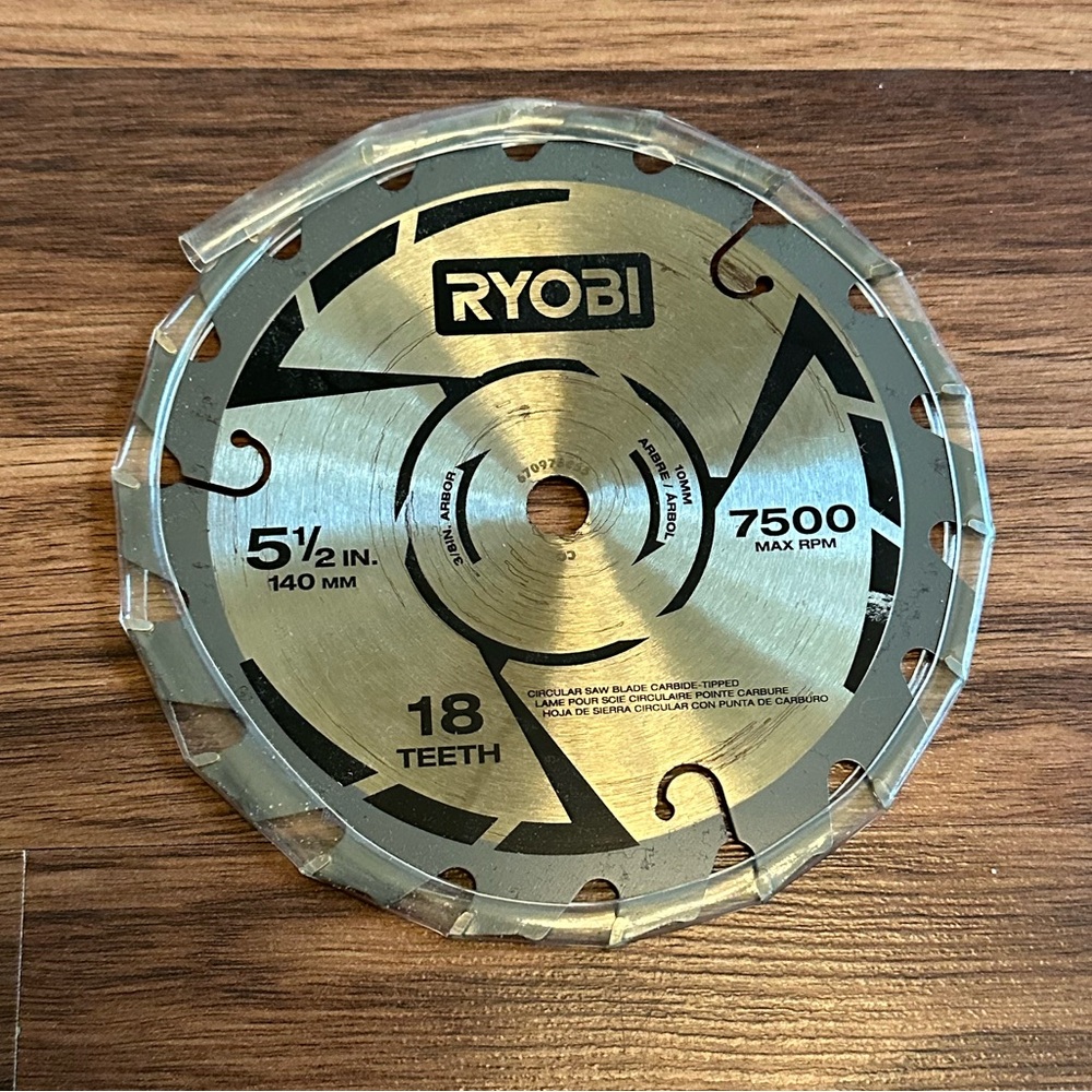 Ryobi 5 1/2 18 Teeth Circular Saw Blade